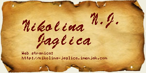 Nikolina Jaglica vizit kartica
